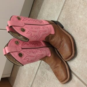 Girl leather western boots size 11